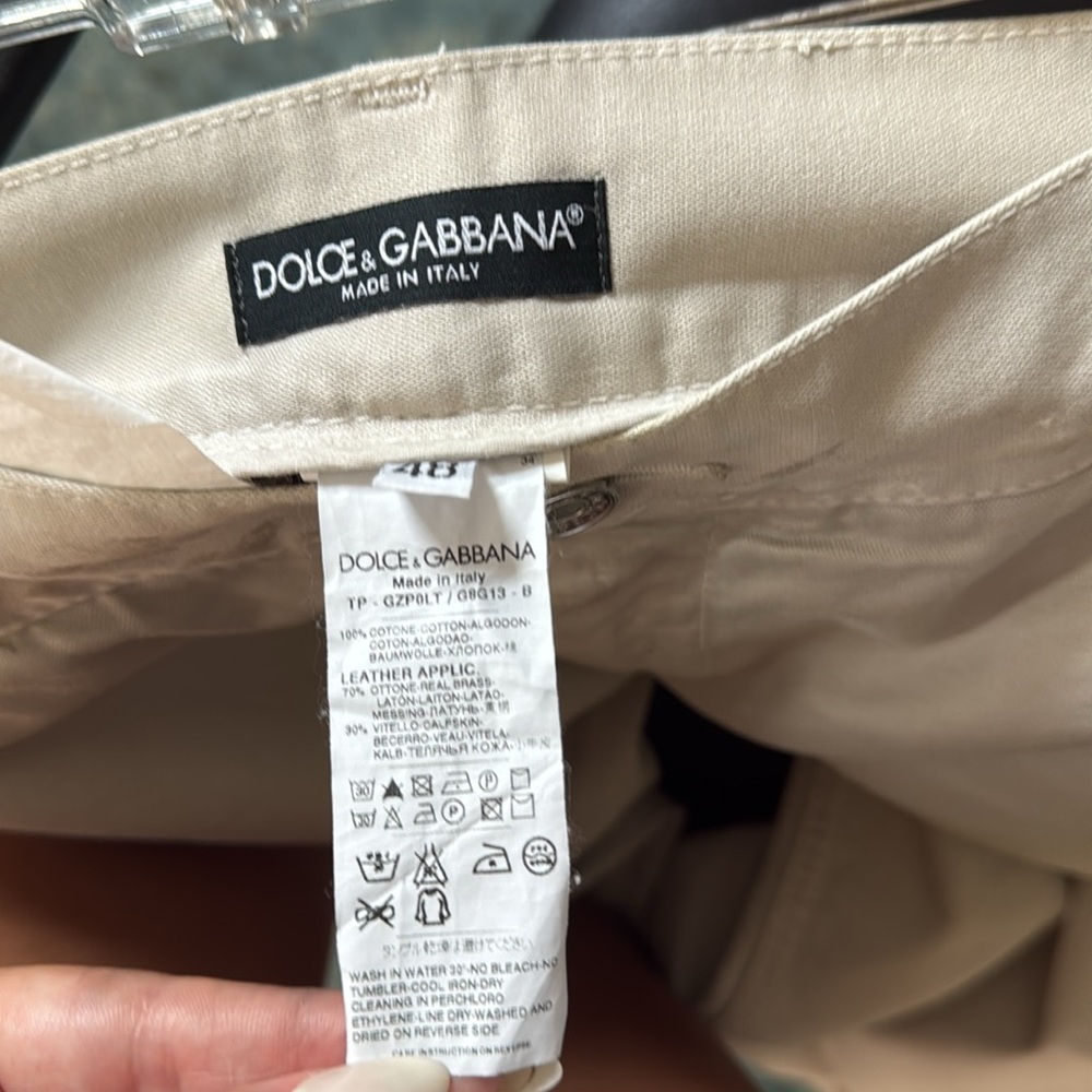 Dolce & Gabbana Painted Tan Trousers - Picture 5 of 5